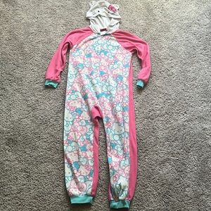 Hello Kitty Sanrio Girls Onesie Pajamas
